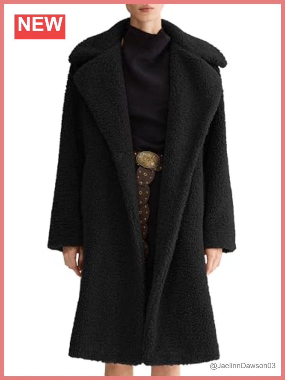 Oversized Teddy Fleece Jacket Mid-Length Faux Fur Sherpa Coat